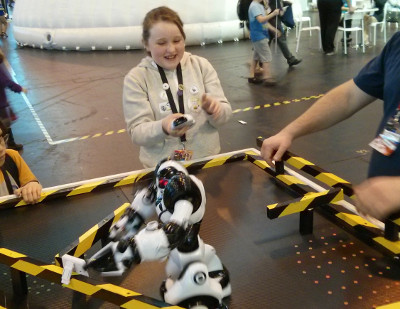 Big bang science fair - having fun with a robot