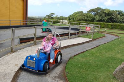 Ride on tractors at Dairyland Farm World