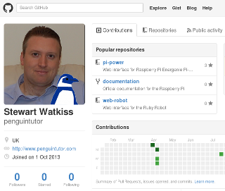 GitHub profile - Stewart Watkiss / PenguinTutor
