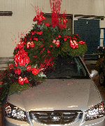 Car with flowers for the Bloemencorso