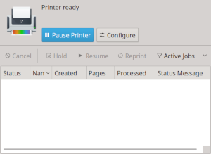 Kubuntu KDE printer settings