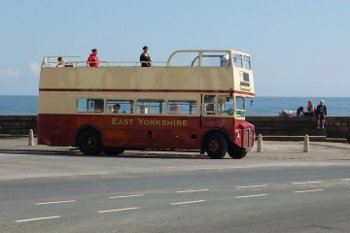 East Yorkshire open top bus at Scarborough Sea Front
